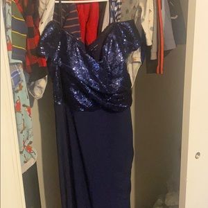 Navy blue long dress
